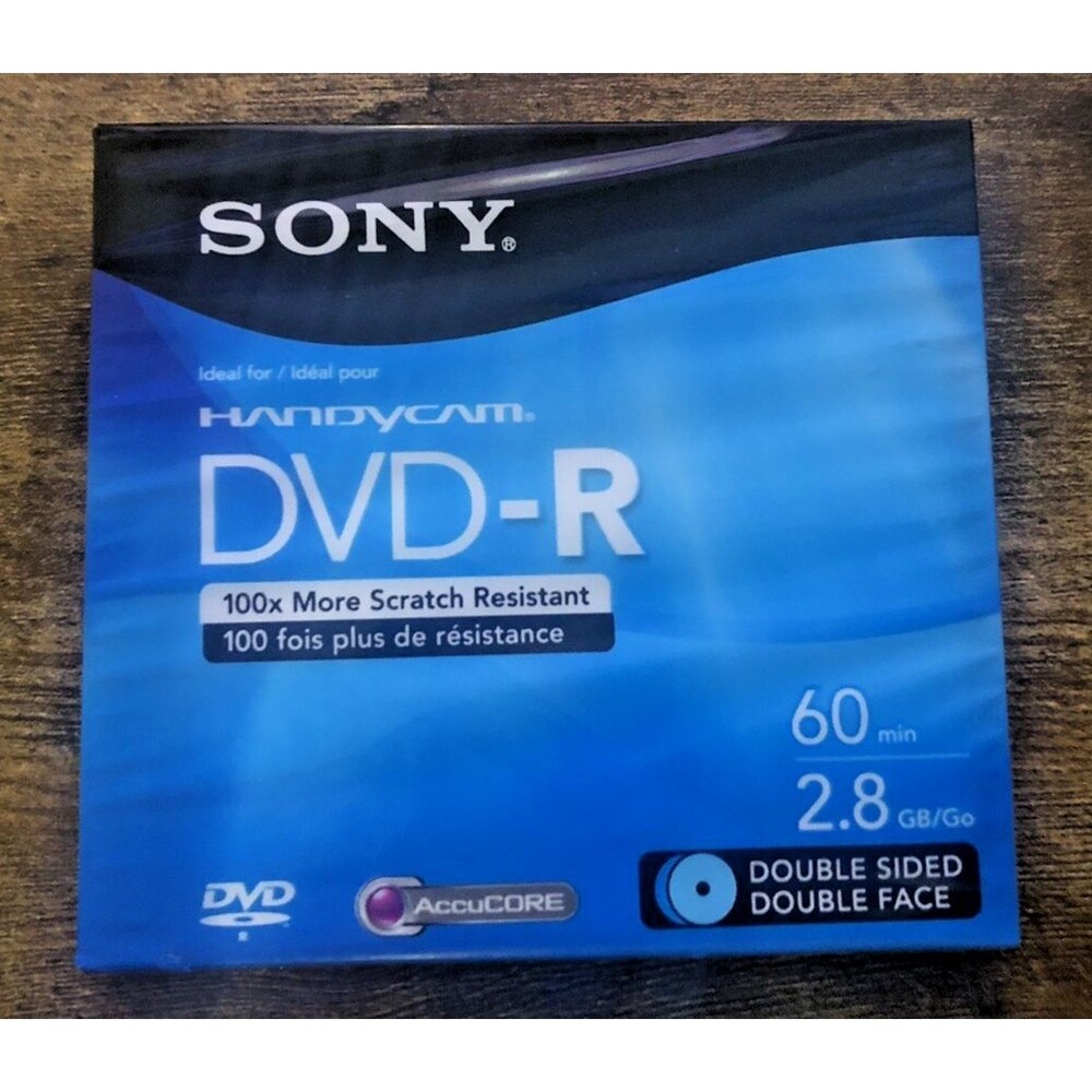 New Sony Handycam Dvd-r Discs 60 Mins 2.8gb Double Sided Double Face Camcorder